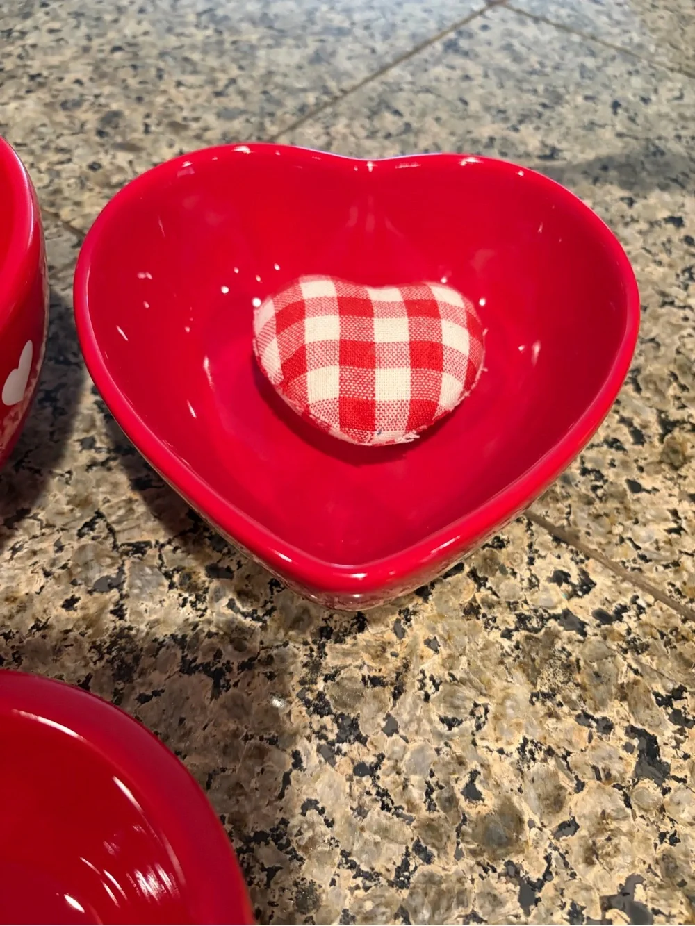 Terramoto Heart Shaped Bowls Cloth Heart Pillows